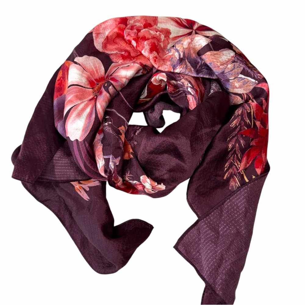 Nordstrom 100% Silk Floral Scarf